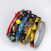 Украшения handmade. Livemaster - original item A bracelet made of beads: Owl - Leather Bracelet. Handmade.
