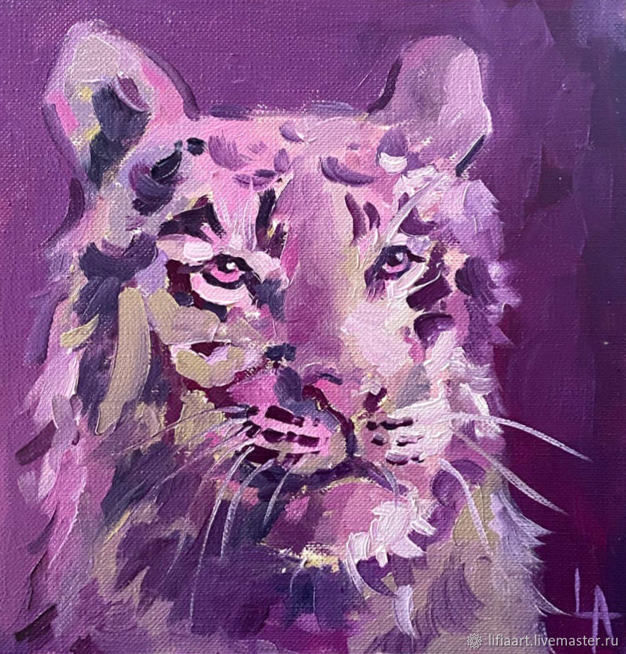 Картина тигр "Фиолетовое настроение". Картины животных, Картины, Белгород,  Фото №1