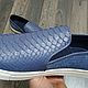 Espadrilles made of genuine Python leather and blue tweed in stock!. Slip-ons. SHOES&BAGS. My Livemaster. Фото №6