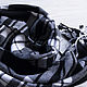 Black and white warm men's plaid scarf PLATKOFF. Scarves. Platkoffcom. My Livemaster. Фото №4