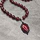 Ruby agate necklace with pendant, Necklace, Moscow,  Фото №1