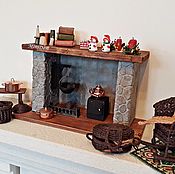 Куклы и игрушки handmade. Livemaster - original item Dollhouses: Fireplace - miniature for dolls and doll houses. Handmade.
