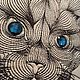Order Cat Terminator white - embroidered pattern. Uralsoul. Livemaster. . Pictures Фото №3