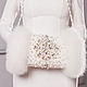 Wedding hand Muff with fur and embroidery. Wedding accessories. ANLace studio. Online shopping on My Livemaster.  Фото №2