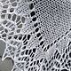 Scarf Fishue Bactus Openwork Shawl With Knitting Needles Katerina White. Shawls. Yuliya Chernova. My Livemaster. Фото №6