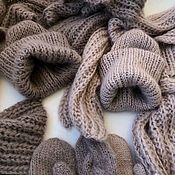 Вязаный мужской шарф "Подарок из леса"