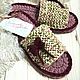 Order Women's knitted Slippers 35-36r. irina-sag. Livemaster. . Slippers Фото №3