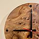 Order Clock made of elm slab with epoxy resin (D380 mm.). uloft. Livemaster. . Watch Фото №3