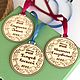Медали на выпускной, деревянные «Круглая», Медали, Москва,  Фото №1
