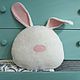 Bunny Pillow snuggle buddy Soft toy, Gift for newborn, St. Petersburg,  Фото №1