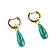 Green Onyx Earrings, Stylish Fashion Onyx Earrings, Earrings, Moscow,  Фото №1