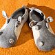 Order Felted Slippers 'Hippos'. MMwool (marinamol). Livemaster. . Slippers Фото №3