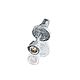 Серебряная монопусета ARTEFACT COGNAC WHITE с коньячным бриллиантом, Одиночная серьга, Москва,  Фото №1