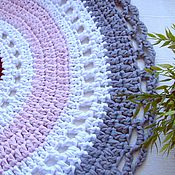 Для дома и интерьера handmade. Livemaster - original item Knitted rug knitted round Provence. Handmade.