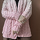 Women's Pink Knitted Cardigan, Cotton Knitted Gradient Jacket. Cardigans. Dobryy_vyaz. My Livemaster. Фото №5