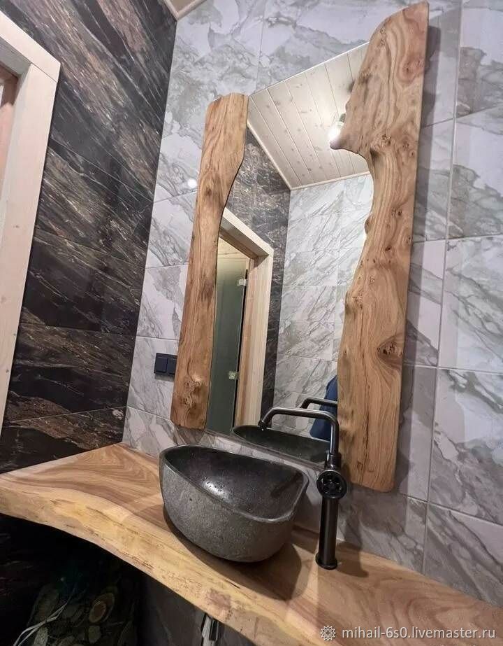 Зеркало в раме из массива карагача в интернет-магазине на Ярмарке ...