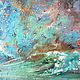 The merging of the worlds. Oil painting and gold leaf 25/35. Pictures. Fleurdelys-art. My Livemaster. Фото №4