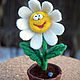 Подарок на 8 марта игрушка войлочная цветок "Счастливая Ромашка", Фотокартины, Москва,  Фото №1