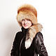 Fox fur hat with a tail, Caps, Moscow,  Фото №1
