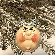 Сувениры и подарки handmade. Livemaster - original item Kolobok is a toy for the Christmas tree. Handmade.