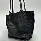 Сумки и аксессуары handmade. Livemaster - original item Shopper bag made of genuine soft crocodile leather.. Handmade.