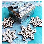 Сувениры и подарки handmade. Livemaster - original item Gingerbread Christmas snowflake. Handmade.