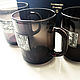 Set of black mugs 'Big hunt' (3 black circles), Gift Boxes, Zhukovsky,  Фото №1