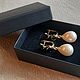Серьги "Кошечки". Жемчуг Shell Pearl. Серьги классические. Tatyana's Jewelry for the soul. Ярмарка Мастеров.  Фото №4