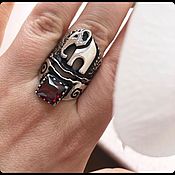 Украшения handmade. Livemaster - original item Lucky.  Ring of silver 925 with ruby. Handmade.