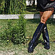 Order STELLA - Leather Summer Boots - Handmade Boots - Black. Febe-handmade. Livemaster. . High Boots Фото №3