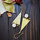 Brass earrings 'Jasmine' with rose quartz. Long earrings. Earrings. Strangell Jewelry. My Livemaster. Фото №4