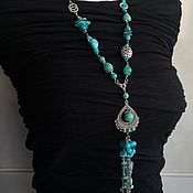 Работы для детей, handmade. Livemaster - original item beads: Jewelry from natural stones. Beads long. Stylish necklace. Handmade.