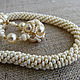 Beads pearl 'Marshmallow'. Wedding necklace. Lazurnoe nebo (azurhimmel). Ярмарка Мастеров.  Фото №4