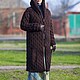 Вязаный полушерстяной жакет "Горячий шоколад", Пальто, Яблоновский,  Фото №1