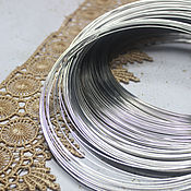 Материалы для творчества handmade. Livemaster - original item Memory Wire 50 cm for Necklace Silver Wire with Memory. Handmade.