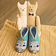 Children's felted Slippers 'Kitty'. Slippers. MMwool (marinamol). My Livemaster. Фото №5