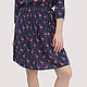 Order The skirt is dark blue with pink flamingos. Yana Levashova Fashion. Livemaster. . Skirts Фото №3