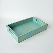 Для дома и интерьера handmade. Livemaster - original item The wooden tray blue. Handmade.