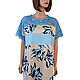 Нарядное летнее платье штапель кружево "Turquoise 2", Платья, Колмар,  Фото №1