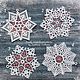 Snowflakes large. Lace Christmas tree decoration. Christmas decorations. Svetlana Happy Embroidery. My Livemaster. Фото №4