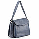 Leather women's bag 'Kate' (blue), Classic Bag, St. Petersburg,  Фото №1