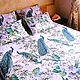Постельное белье Павлины (размер евро макси king size). Комплекты постельного белья. «Кухонный текстиль и прочее» (marina-kovalevskaya-1). Ярмарка Мастеров.  Фото №8