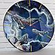 Wall clock made of epoxy resin Blue whales in the ocean. Watch. Happiness Gift Shop (kudreshova). Online shopping on My Livemaster.  Фото №2