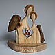 Happy family: mom dad and Me! Author's composition made of wood, Figurine, Pushkino,  Фото №1