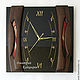 Order Wall clock 'time Portal' black glass wood. KancyrevDecoration. Livemaster. . Watch Фото №3