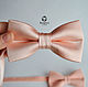 Satin tie `Peach dream` to buy for the groom and his friends to a peach wedding in Moscow, St. Petersburg, and with delivery in other cities of Russia
