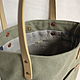 Army green color bag made of soft thick canvas. Classic Bag. Cuteshop. My Livemaster. Фото №5