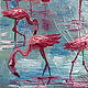 Order Flamingo, oil Painting, bird painting. myfoxyart (MyFoxyArt). Livemaster. . Pictures Фото №3