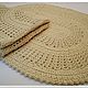 Oval bedside rug knitted from a cord Openwork, Carpets, Kabardinka,  Фото №1