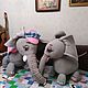 Elephants. Mom and her baby Jumbo. Theatrical tablet doll. Puppet show. teatr.tati. My Livemaster. Фото №6